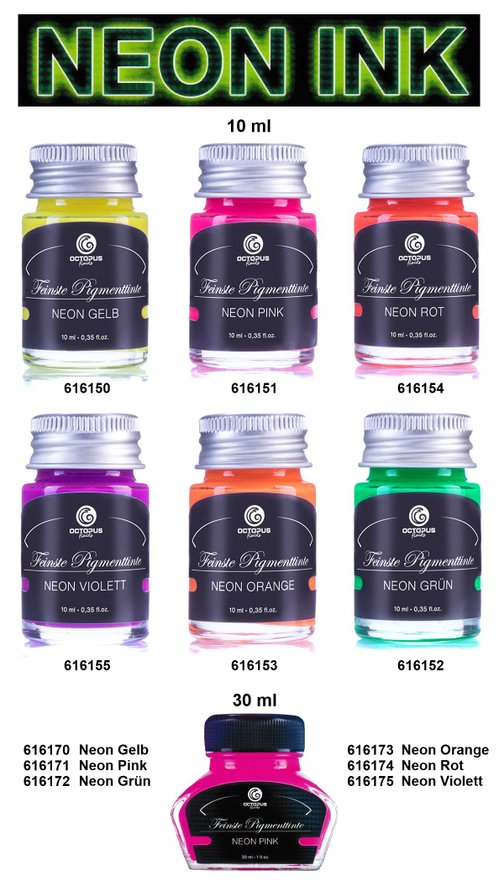 Octopus NEON INK Farbkarte